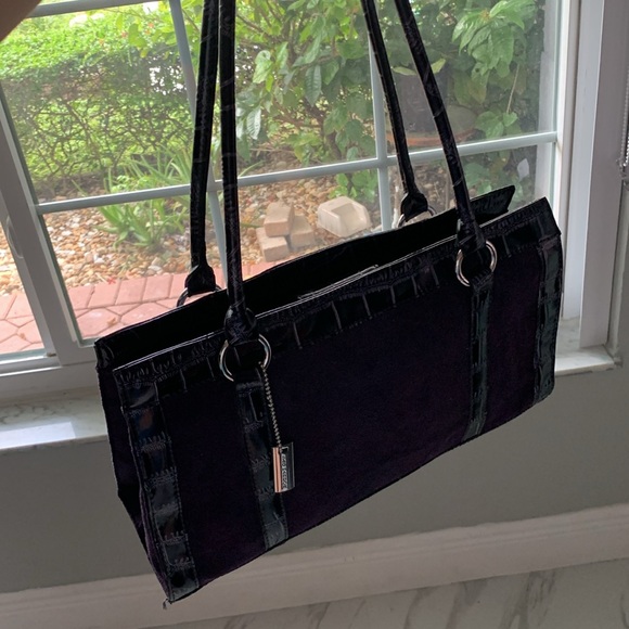 Sagharbor Deep Purple Faux Suede Tote Bag - Picture 4 of 6